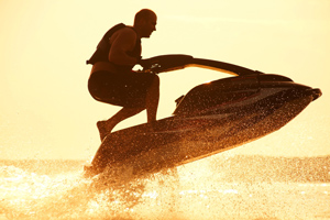 jet ski on lake